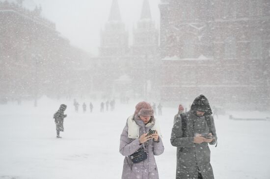 Снегопад в Москве