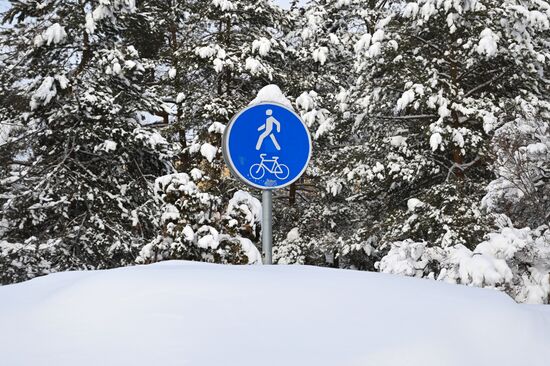 Рекордное количество снега выпало в Казани