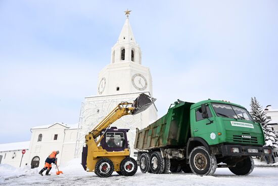 Рекордное количество снега выпало в Казани