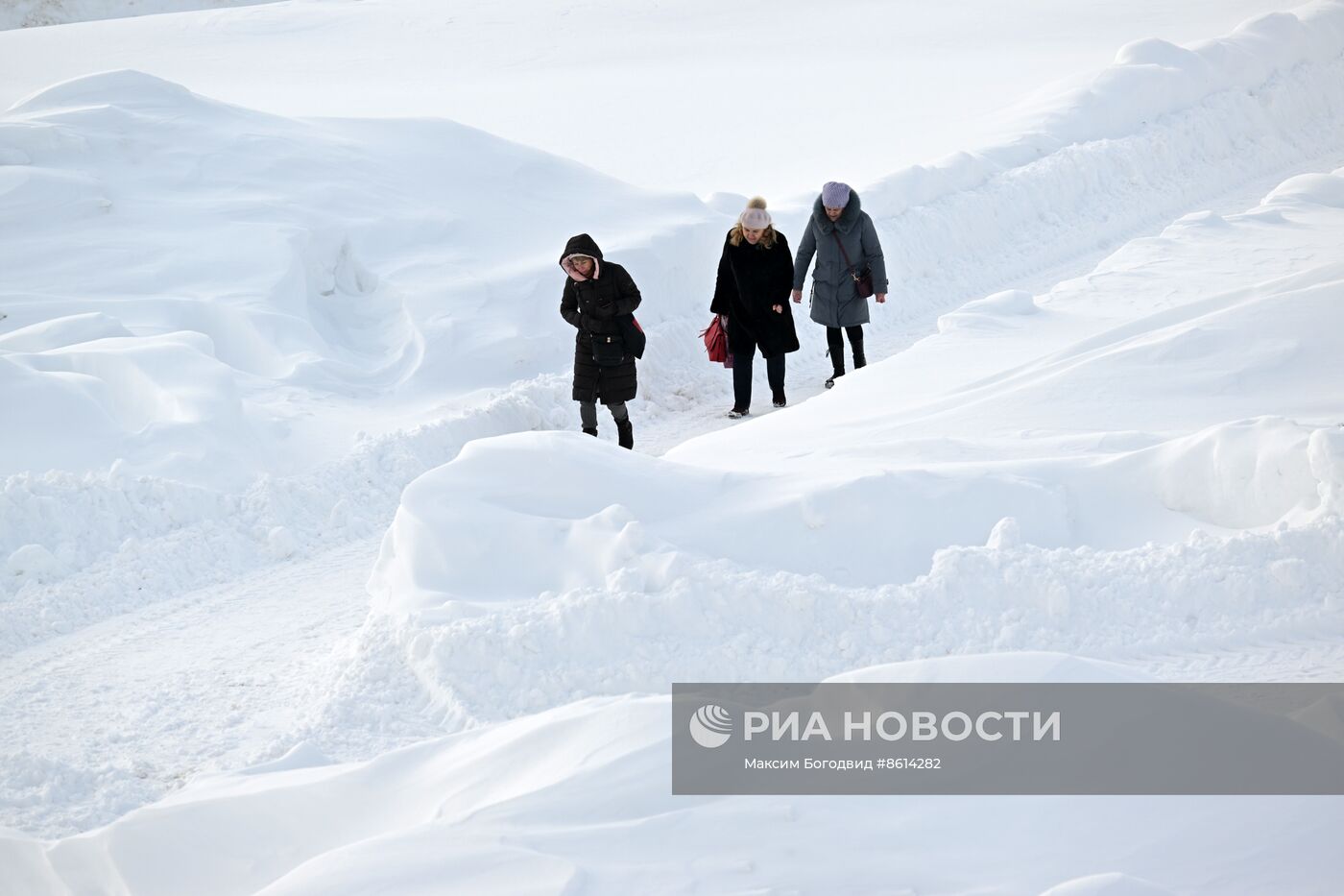 Рекордное количество снега выпало в Казани