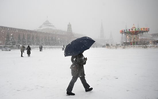 Снегопад в Москве