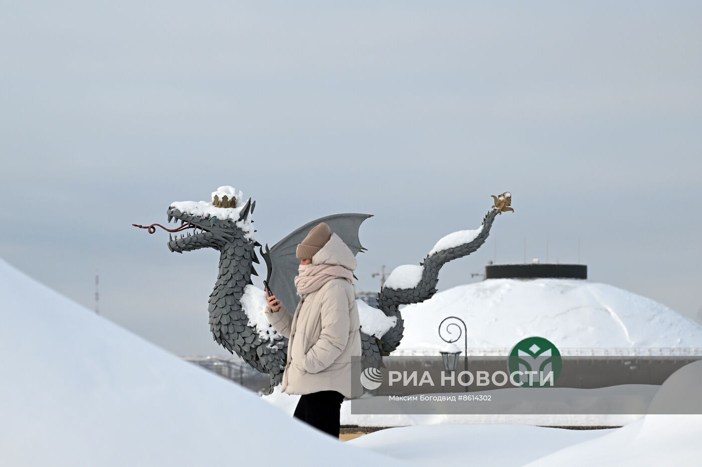 Рекордное количество снега выпало в Казани