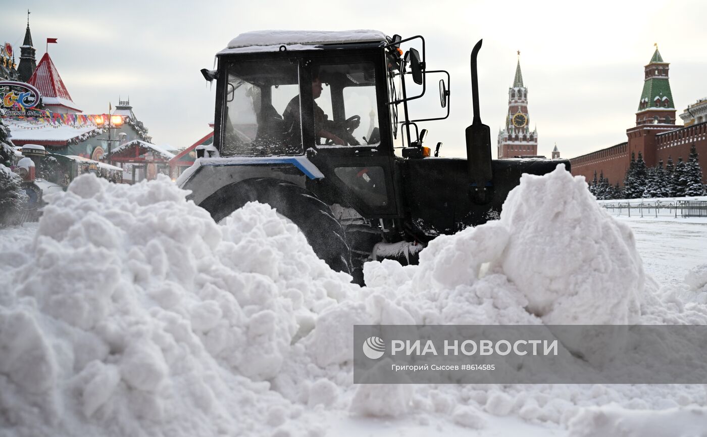 Последствия снегопада в Москве