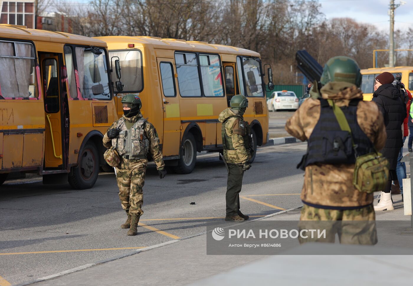 Учения в Белгороде по вывозу жителей в безопасные районы