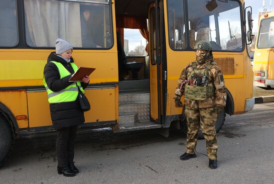 Учения в Белгороде по вывозу жителей в безопасные районы