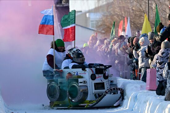 Фестиваль креативных санок "SunnyФест" в Татарстане 