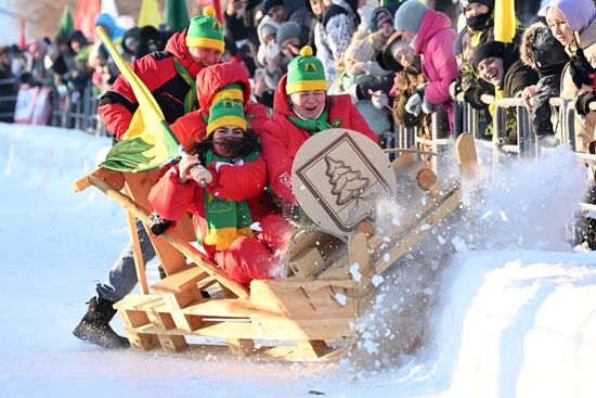 Фестиваль креативных санок "SunnyФест" в Татарстане 