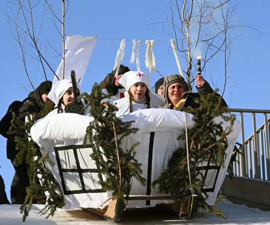 Фестиваль креативных санок "SunnyФест" в Татарстане 