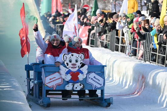 Фестиваль креативных санок "SunnyФест" в Татарстане 