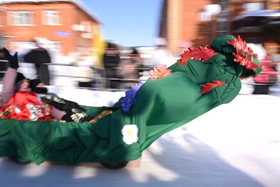 Фестиваль креативных санок "SunnyФест" в Татарстане 