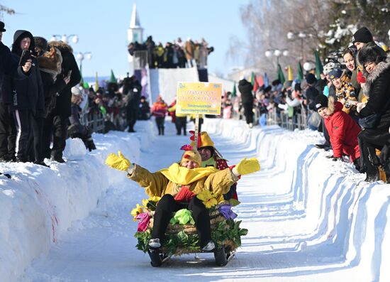 Фестиваль креативных санок "SunnyФест" в Татарстане 