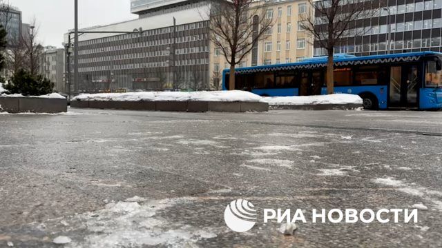 Ледяной дождь прошел в Москве