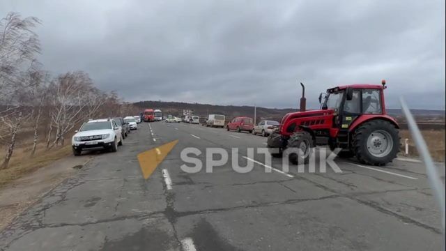 Обстановка на КПП "Леушены" на молдавско-румынской границе