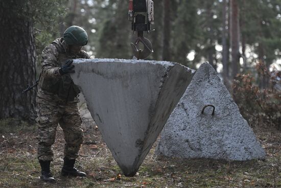 Работа военных инженеров ЦВО на Краснолиманском направлении