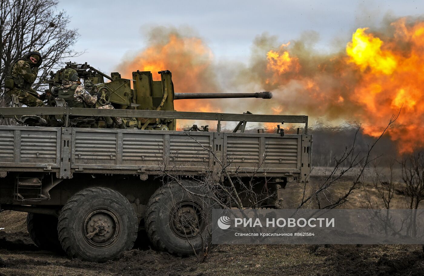 Боевая работа "кочующих" огневых расчетов зенитной установки С-60 ЦВО на Краснолиманском направлении