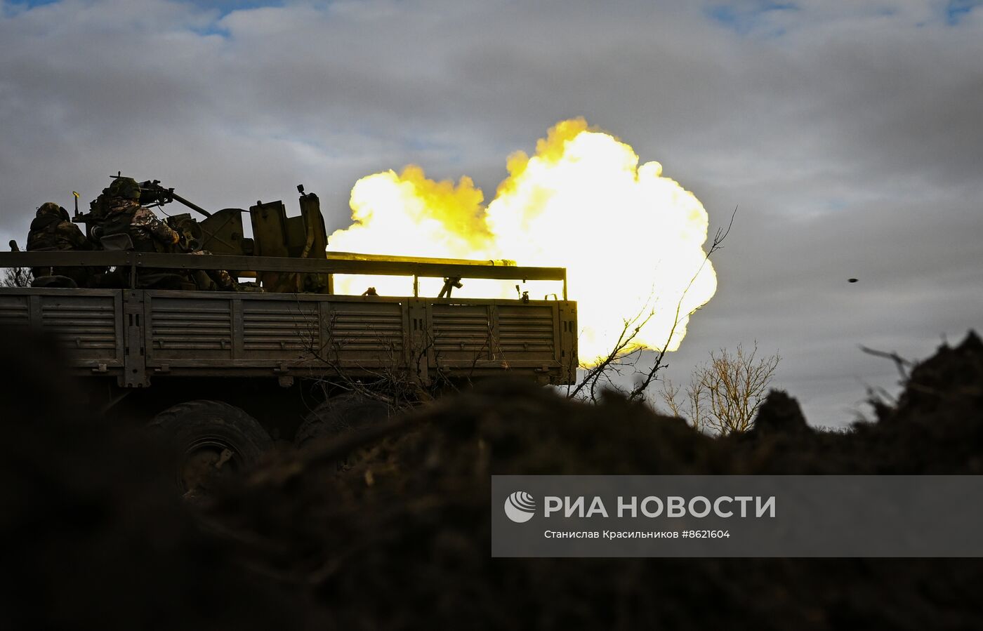 Боевая работа "кочующих" огневых расчетов зенитной установки С-60 ЦВО на Краснолиманском направлении
