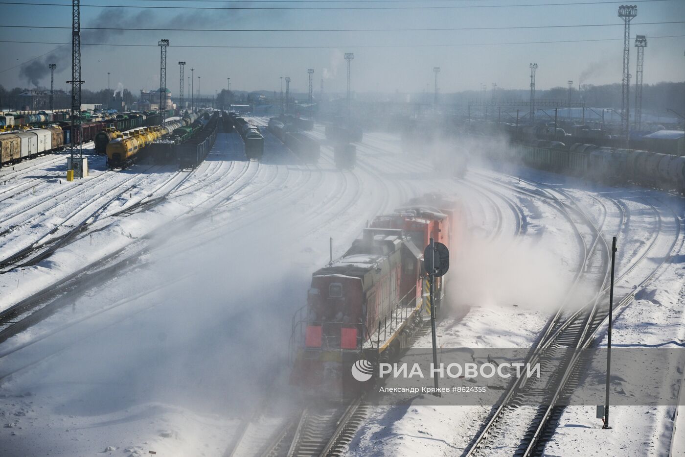 Сортировочная станция "Инская" в Новосибирске