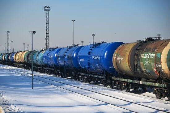 Сортировочная станция "Инская" в Новосибирске