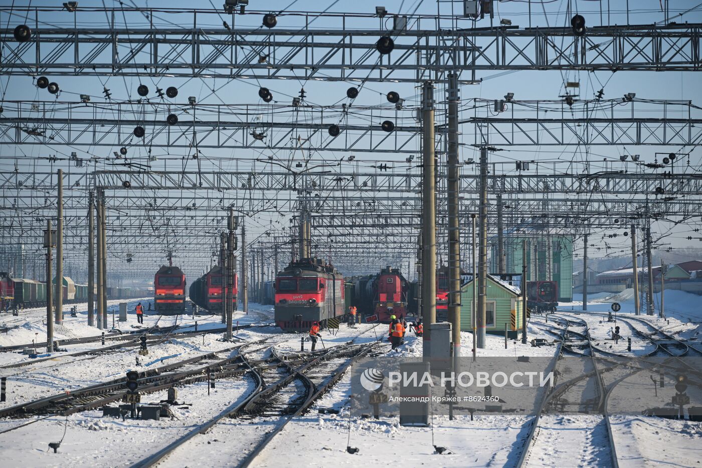 Сортировочная станция "Инская" в Новосибирске