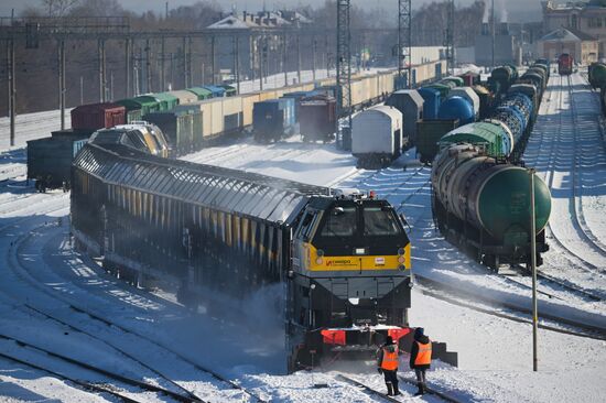 Сортировочная станция "Инская" в Новосибирске