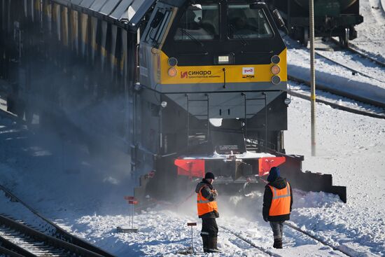 Сортировочная станция "Инская" в Новосибирске