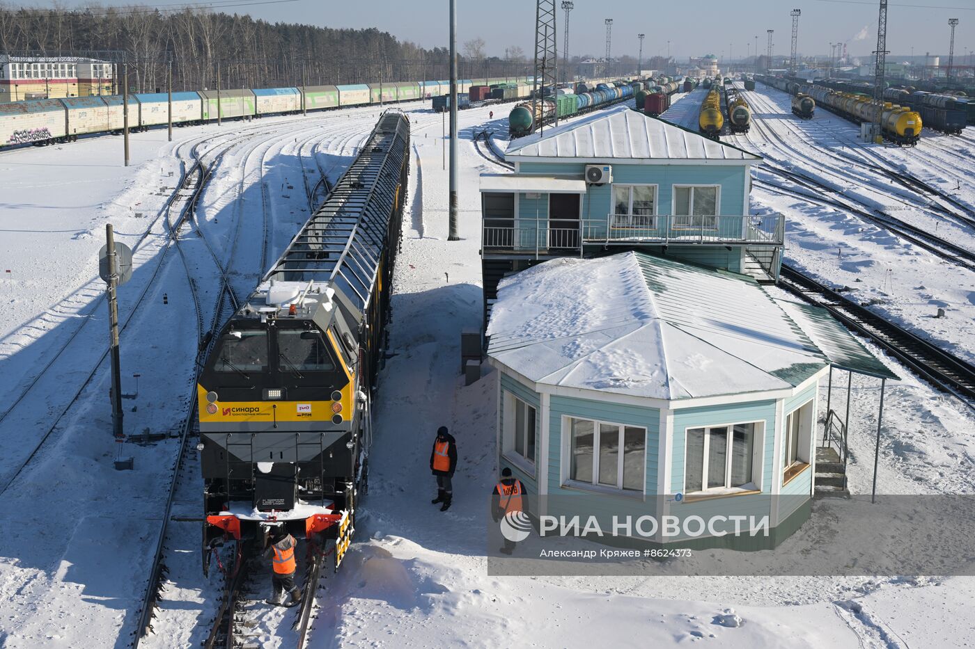 Сортировочная станция "Инская" в Новосибирске