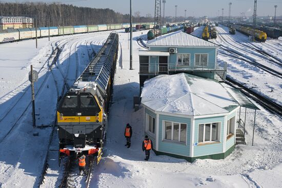 Сортировочная станция "Инская" в Новосибирске