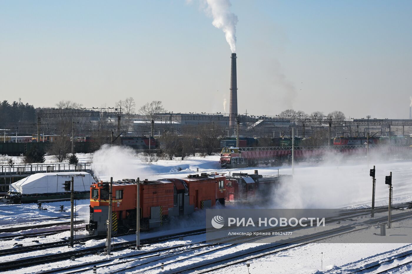 Сортировочная станция "Инская" в Новосибирске