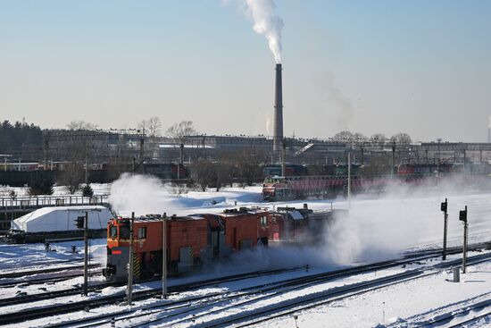 Сортировочная станция "Инская" в Новосибирске