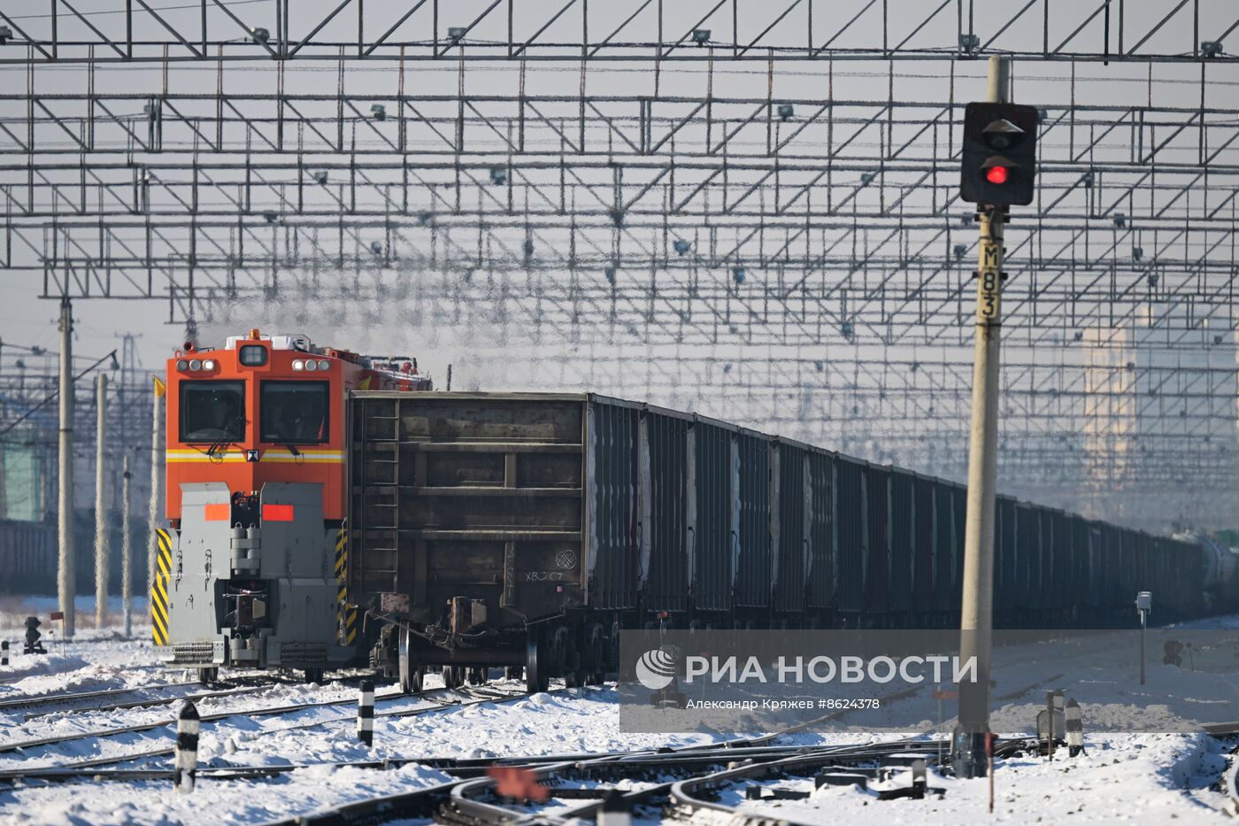 Сортировочная станция "Инская" в Новосибирске