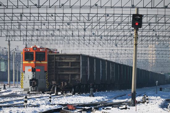 Сортировочная станция "Инская" в Новосибирске