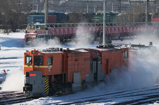 Сортировочная станция "Инская" в Новосибирске