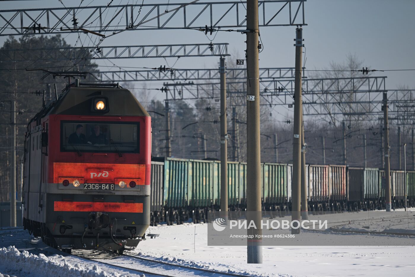 Сортировочная станция "Инская" в Новосибирске