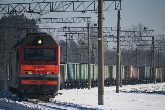 Сортировочная станция "Инская" в Новосибирске