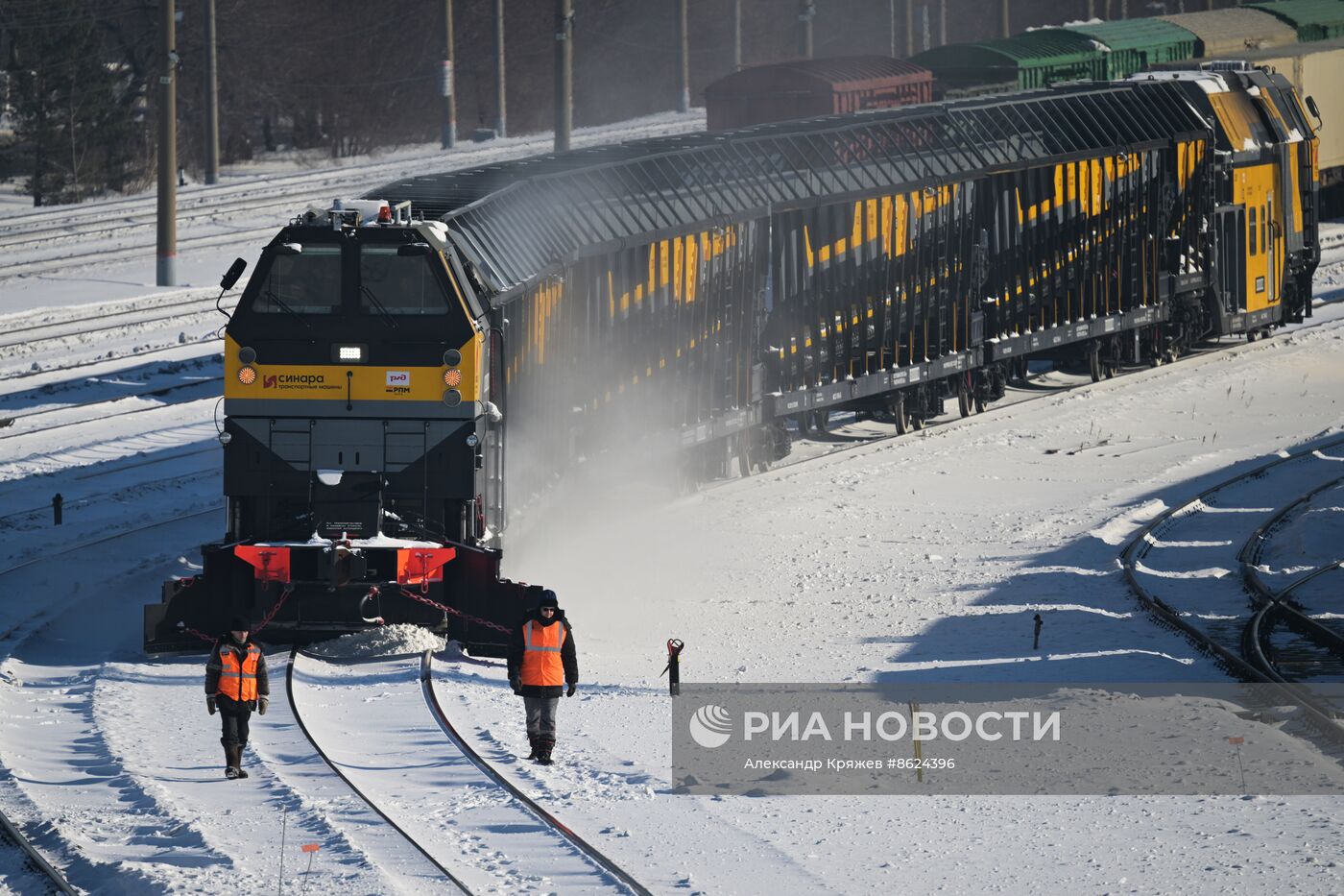 Сортировочная станция "Инская" в Новосибирске