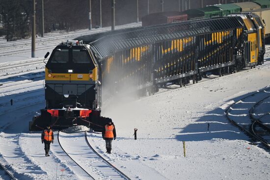 Сортировочная станция "Инская" в Новосибирске