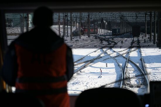 Сортировочная станция "Инская" в Новосибирске