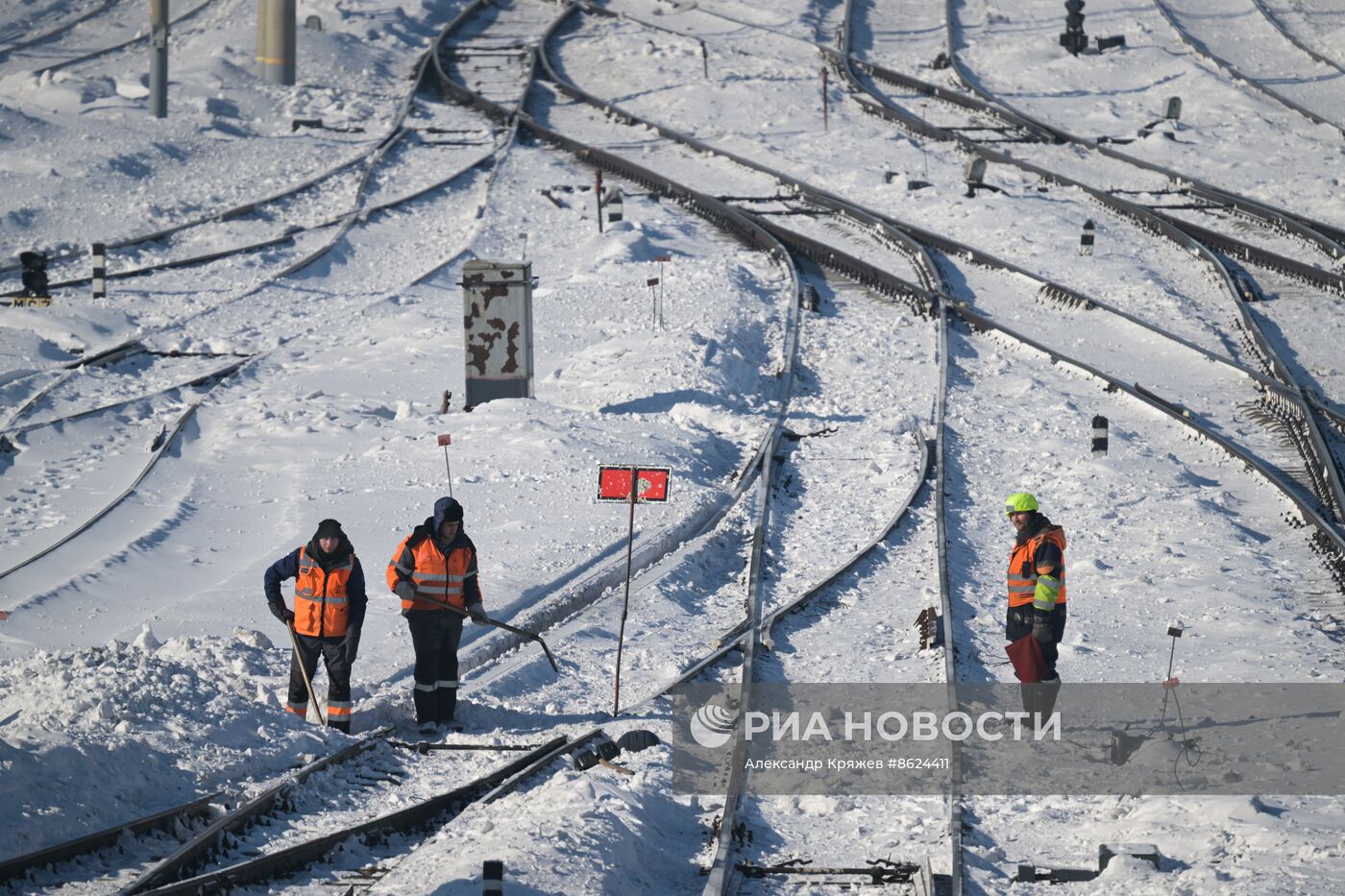 Сортировочная станция "Инская" в Новосибирске