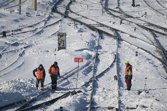 Сортировочная станция "Инская" в Новосибирске