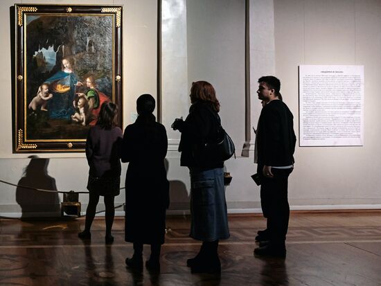 Открытие выставки "Новые загадки картин Леонардо да Винчи" в Санкт-Петербурге