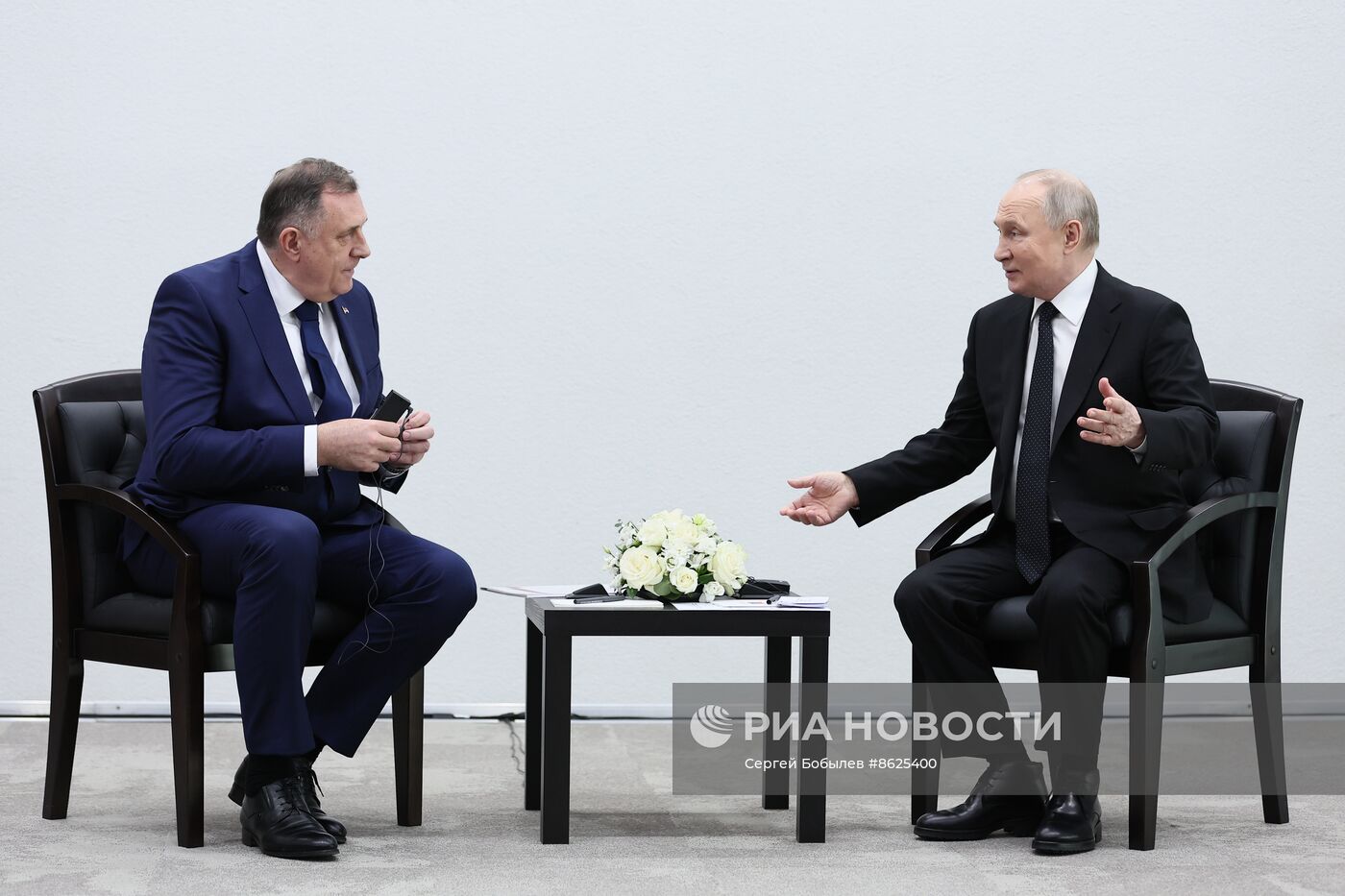 Президент РФ В. Путин встретился с президентом Республики Сербской М. Додиком