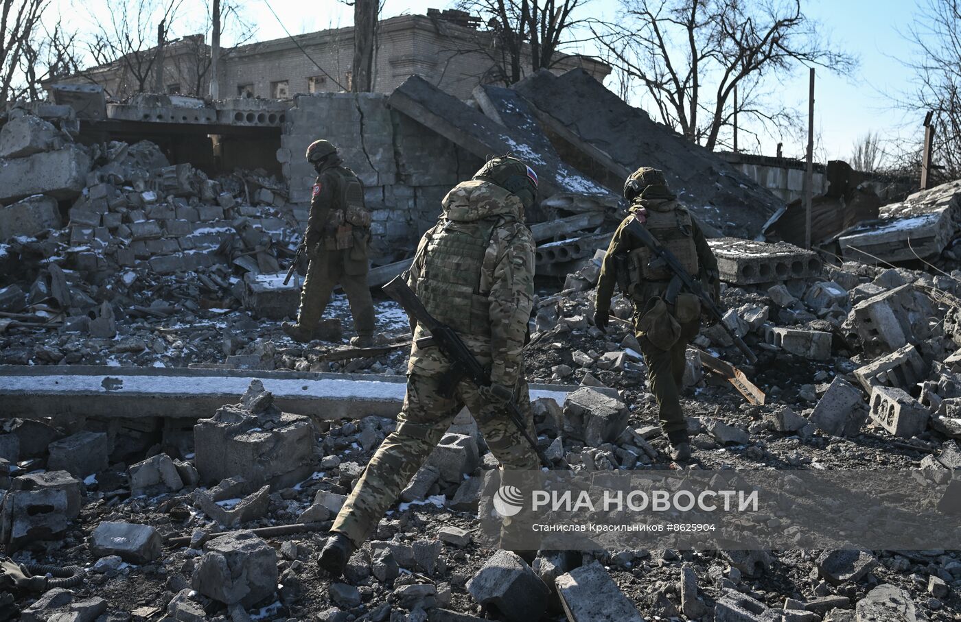 Зачистка Авдеевки бойцами 55-й мотострелковой бригады ЦВО