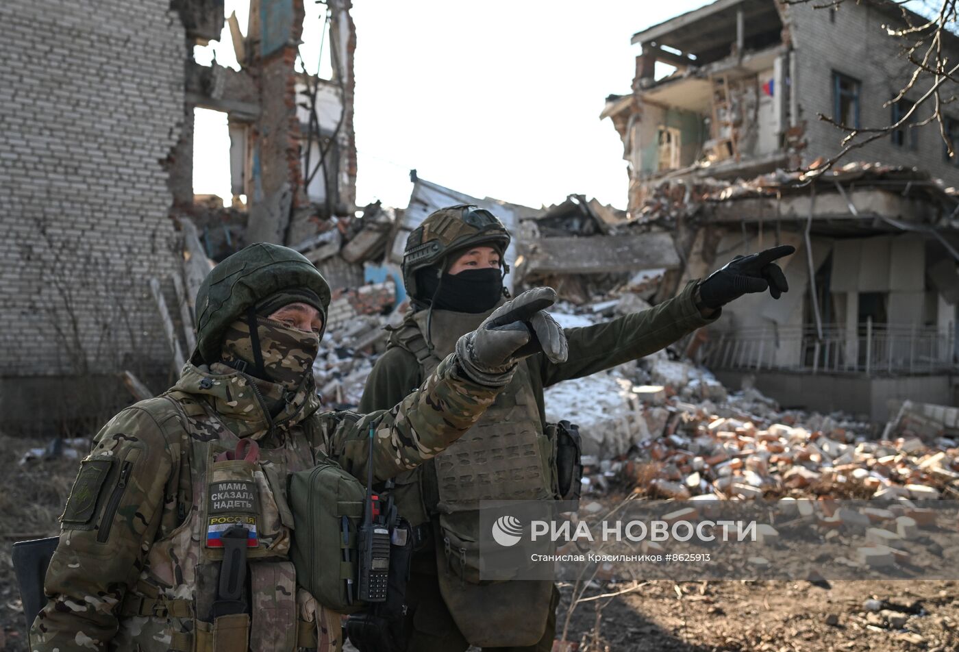 Зачистка Авдеевки бойцами 55-й мотострелковой бригады ЦВО