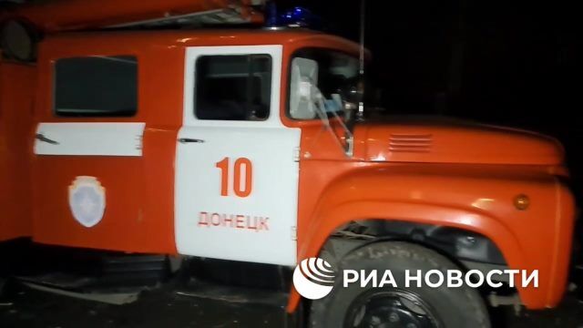 Кадры с места обстрела ВСУ в Донецке