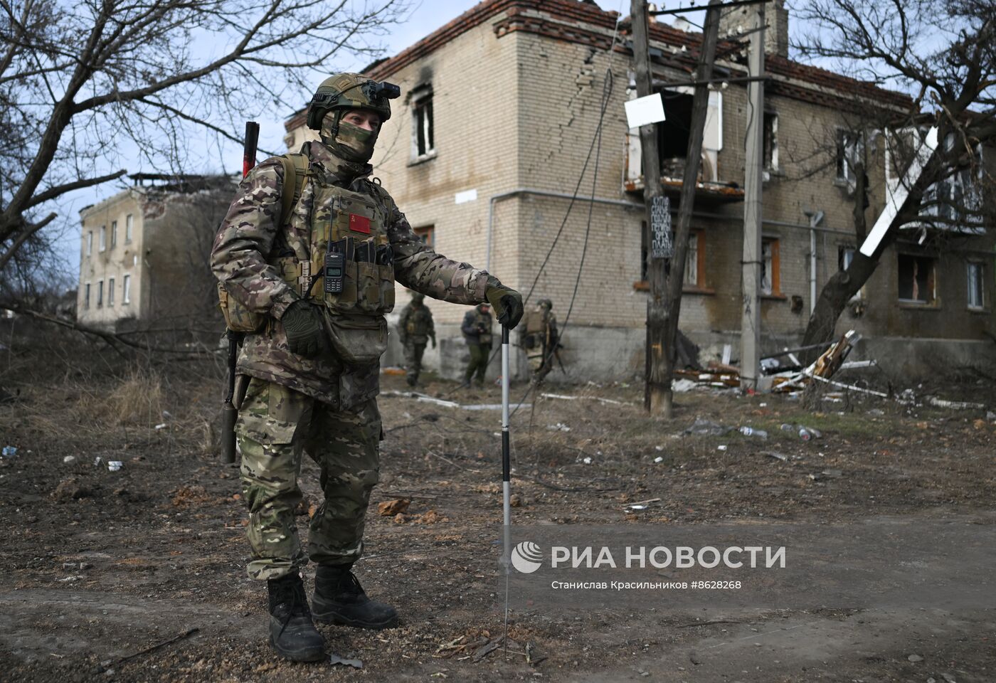 Боевая работа саперов 40-го инженерно-саперного полка ЦВО по разминированию Авдеевки