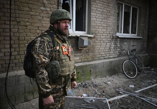 Боевая работа саперов 40-го инженерно-саперного полка ЦВО по разминированию Авдеевки