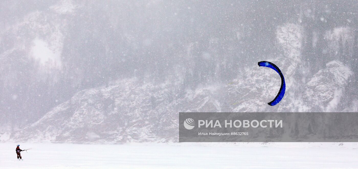 Чемпионат СФО по зимнему сноукайтингу в Красноярском крае