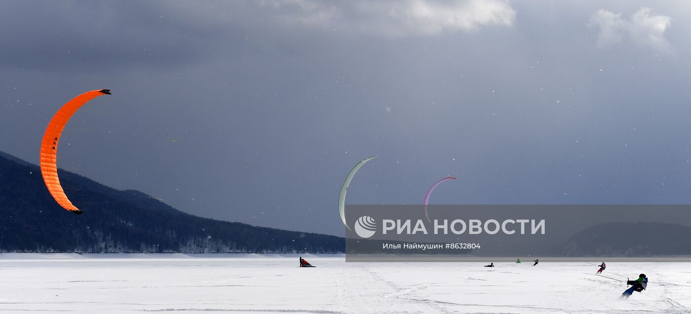 Чемпионат СФО по зимнему сноукайтингу в Красноярском крае