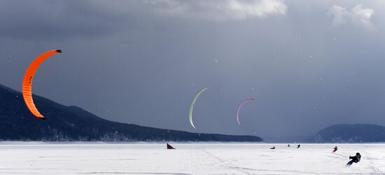 Чемпионат СФО по зимнему сноукайтингу в Красноярском крае