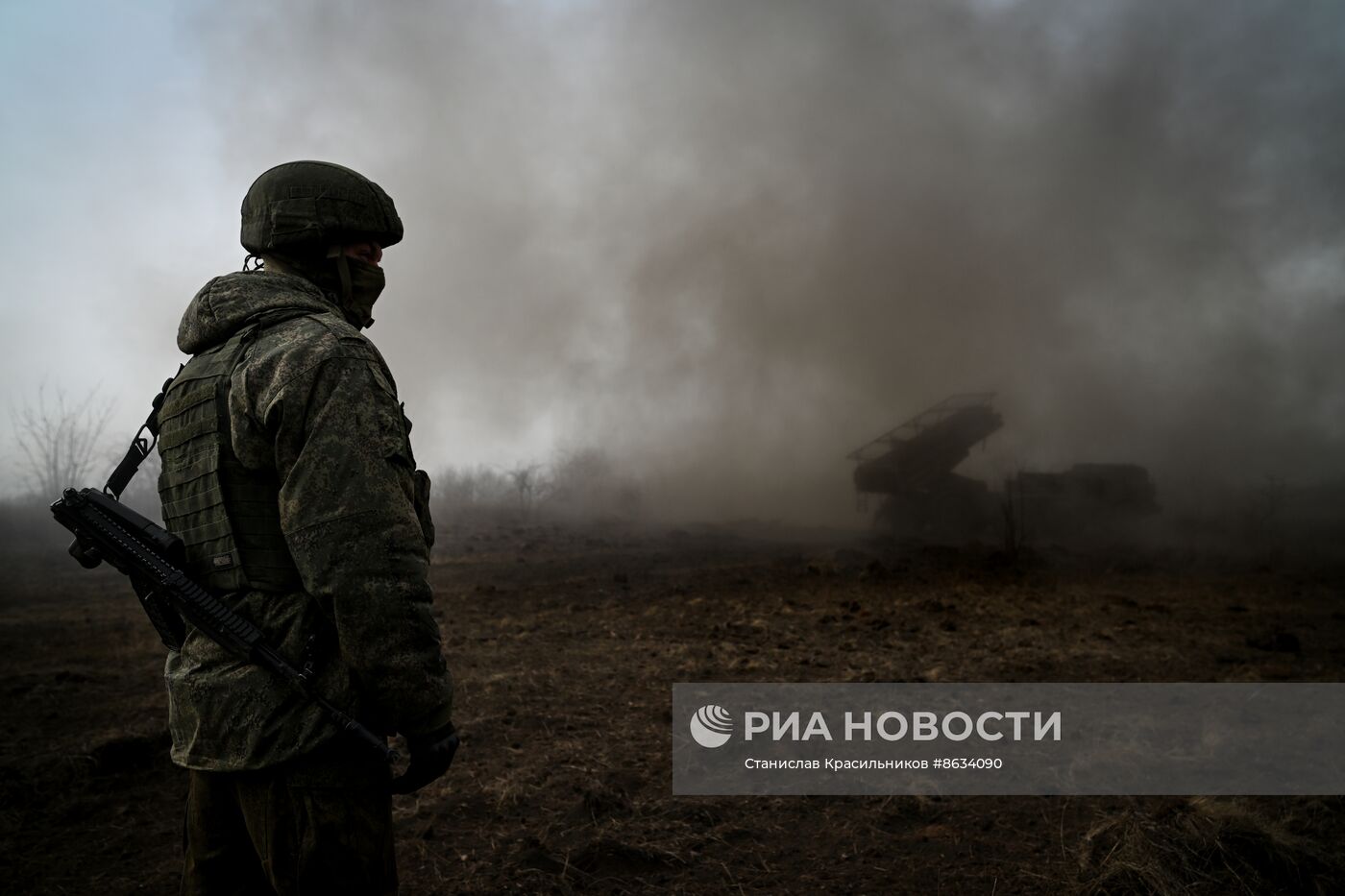 Боевая работа РСЗО "Ураган" на Авдеевском направлении